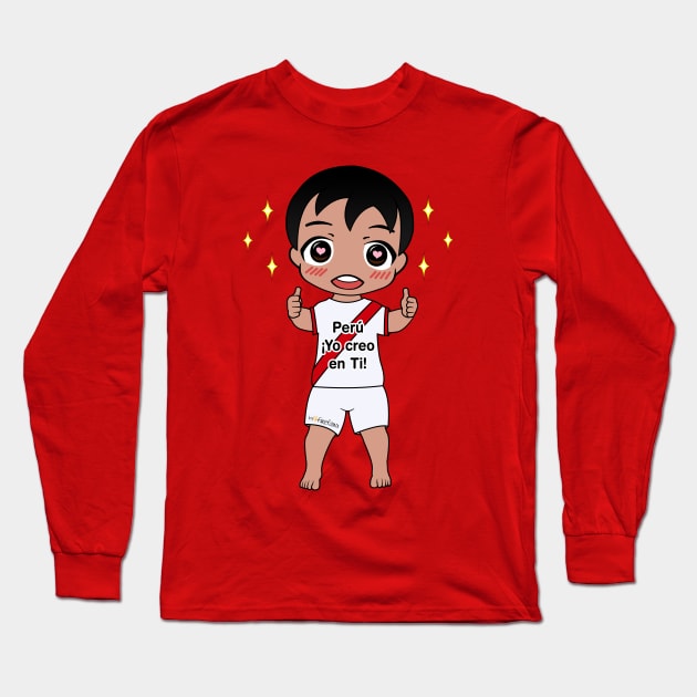 Peruvian Chibi Team Support Long Sleeve T-Shirt by firefawx